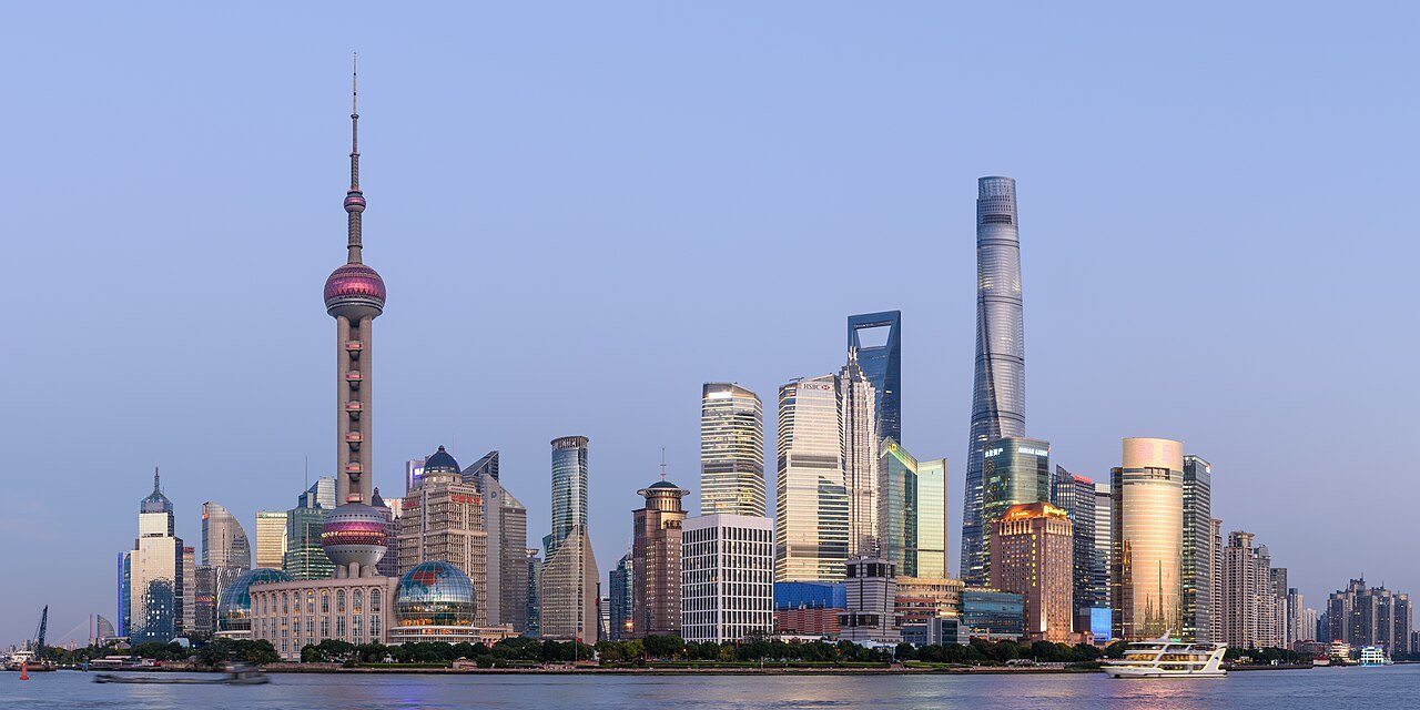 上海浦东陆家嘴天际线
